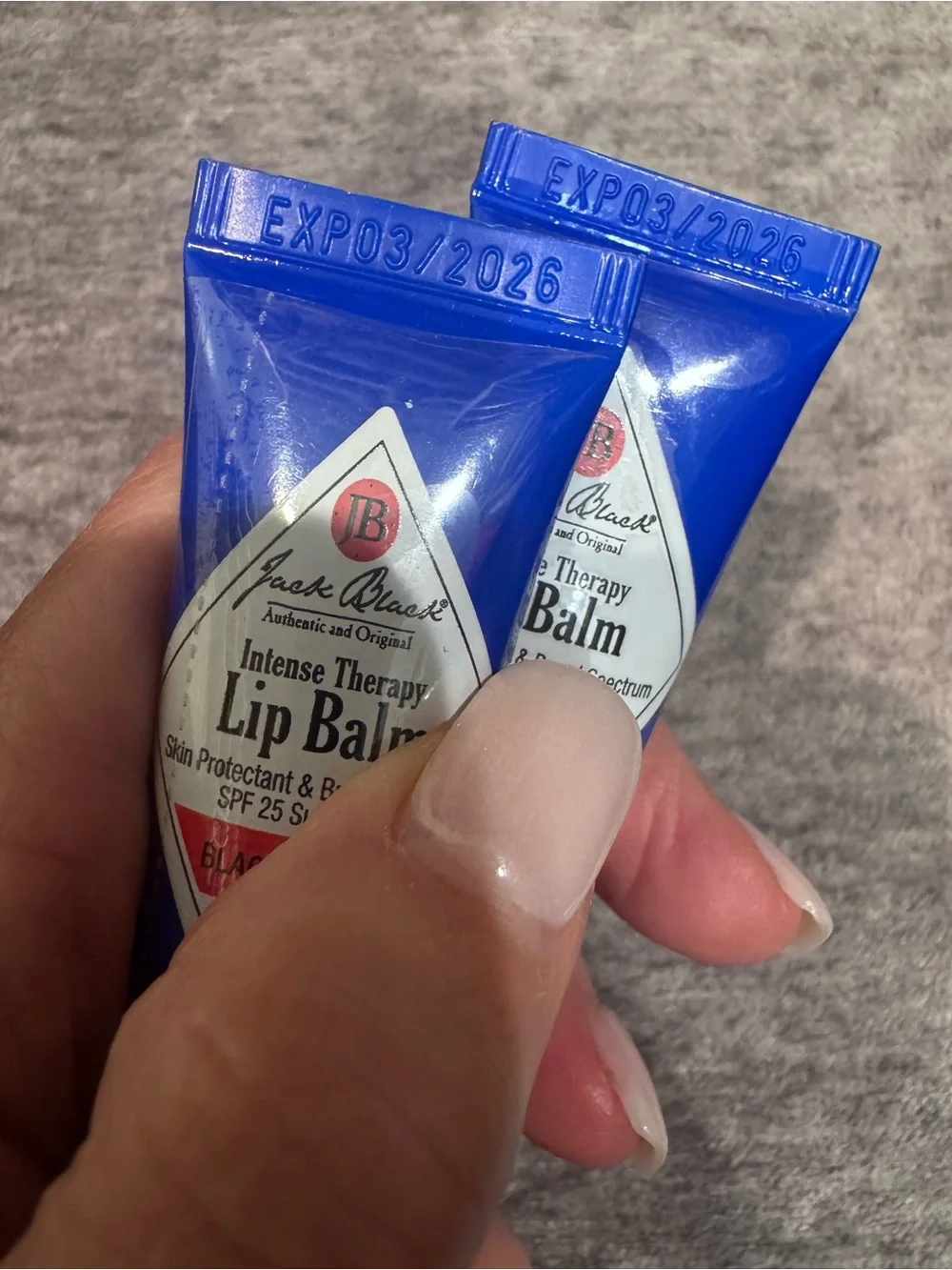 Jack black lip balm with SPF